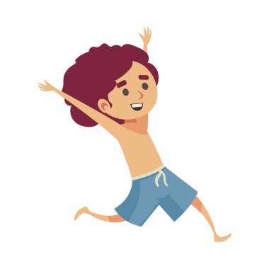 karikatür mutlu çocuk