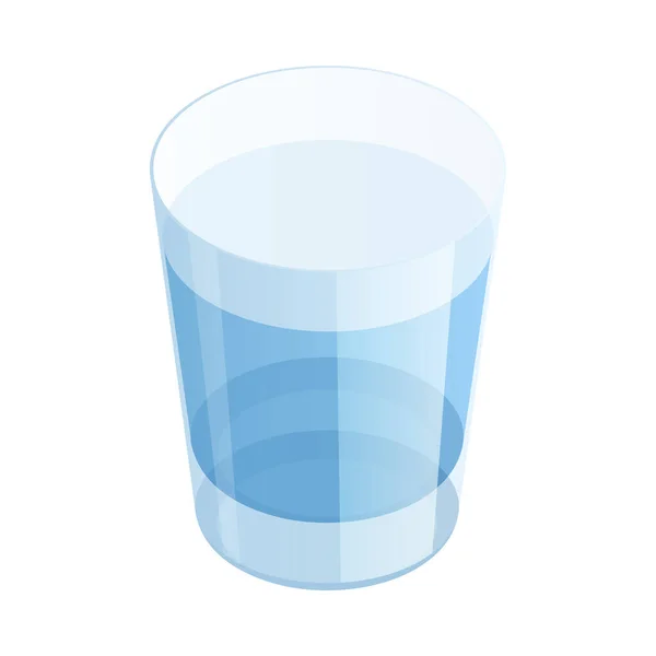 Isométrico vaso de agua — Vector de stock