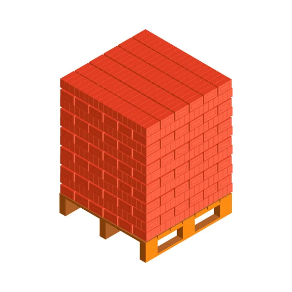 Bricks Isometrische Illustration — Stockvektor