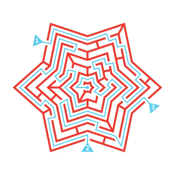 Illustrazione del labirinto piatto — Vettoriale Stock