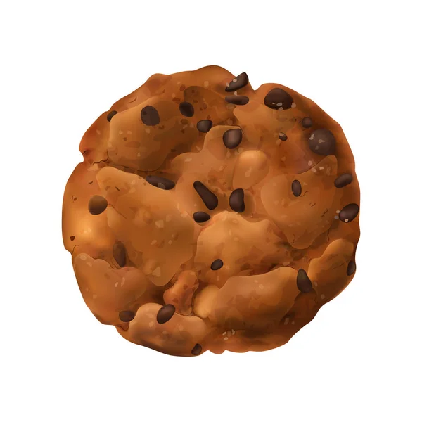 Icône de cookie réaliste — Image vectorielle