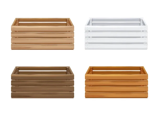 Kleurrijke houten dozen set — Stockvector