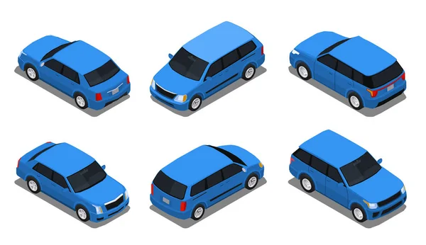 Accidente auto Set izometric — Vector de stoc