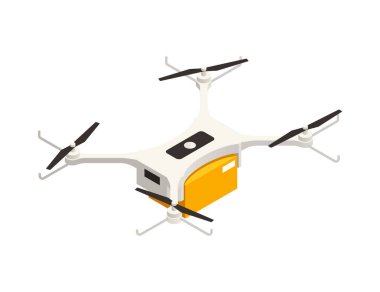 Isometric Drone İllüstrasyonu