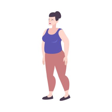 Düz Kadın İllüstrasyonu