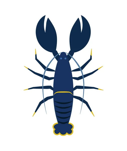 Ilustrasi datar Lobster - Stok Vektor
