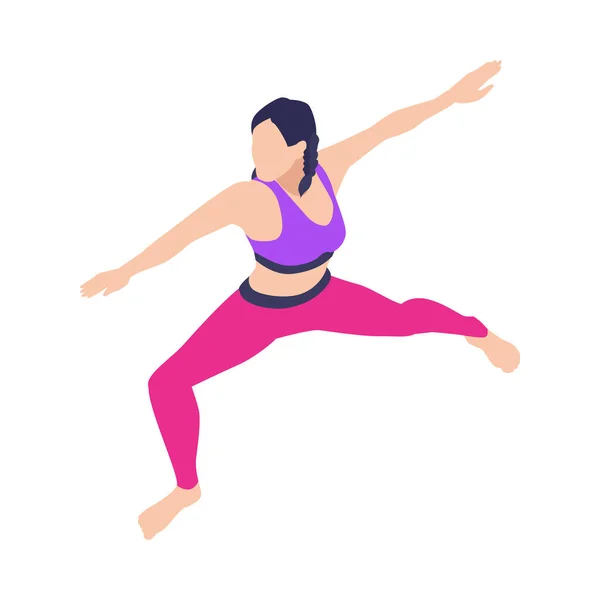 Isometric Yoga Simgesi — Stok Vektör