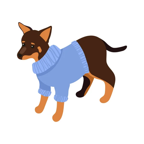 Izometryczna ilustracja psa — Wektor stockowy