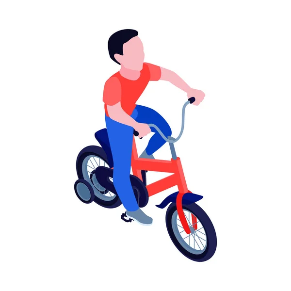 Vélo enfant isométrique — Image vectorielle