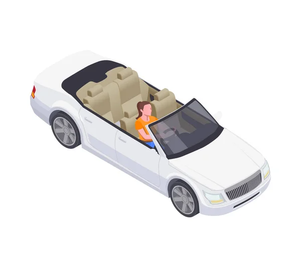 Isometric Open Top Car — Stockový vektor