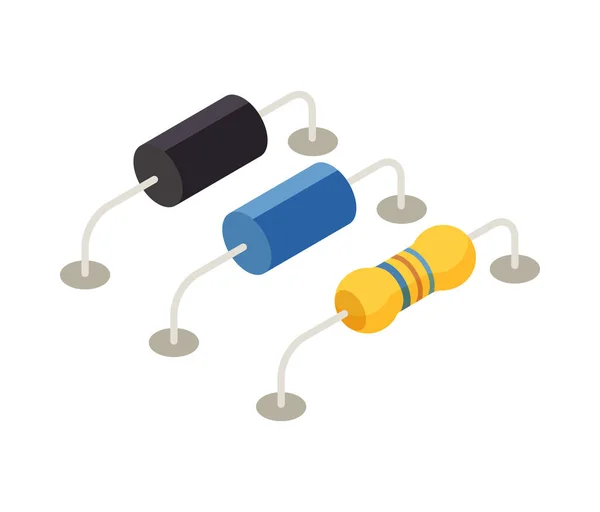 Isometric Resistors Icon — Stock Vector