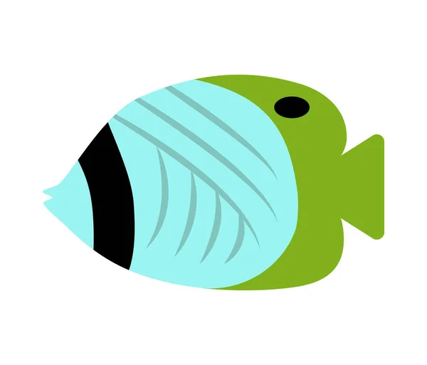 Pesce piatto illustrazione — Vettoriale Stock