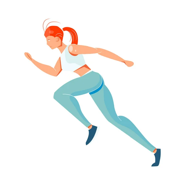Woman Jogging Icon — Stock Vector