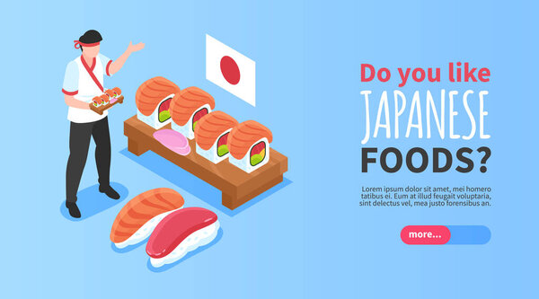 Japanese Food Horizontal Banner