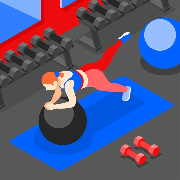 Fitness Ball Workout Hintergrund — Stockvektor