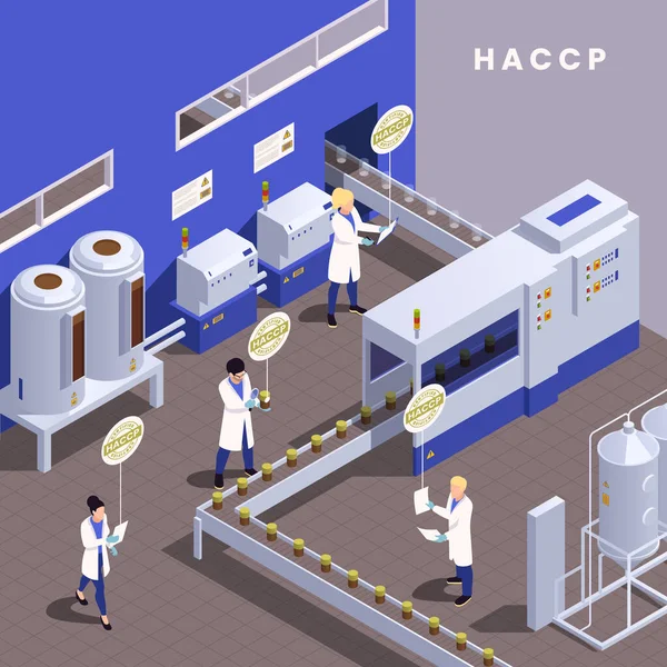 Concepto de seguridad HACCP — Vector de stock