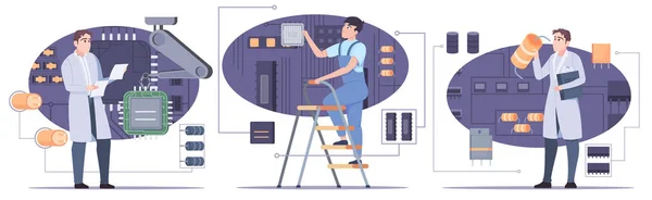 Composição de microchips — Vetor de Stock