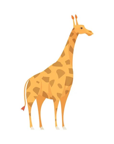Giraffe Platte illustratie — Stockvector