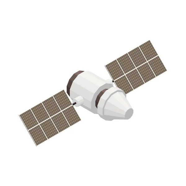 Icono isométrico satélite — Vector de stock