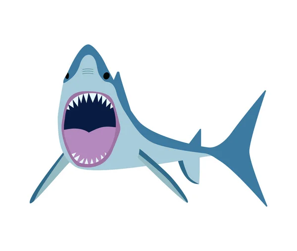 Καρχαρίας επίπεδη απεικόνιση — Διανυσματικό Αρχείο