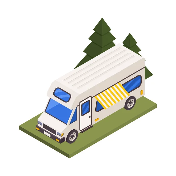 Camping Van Illustration — Stockvektor