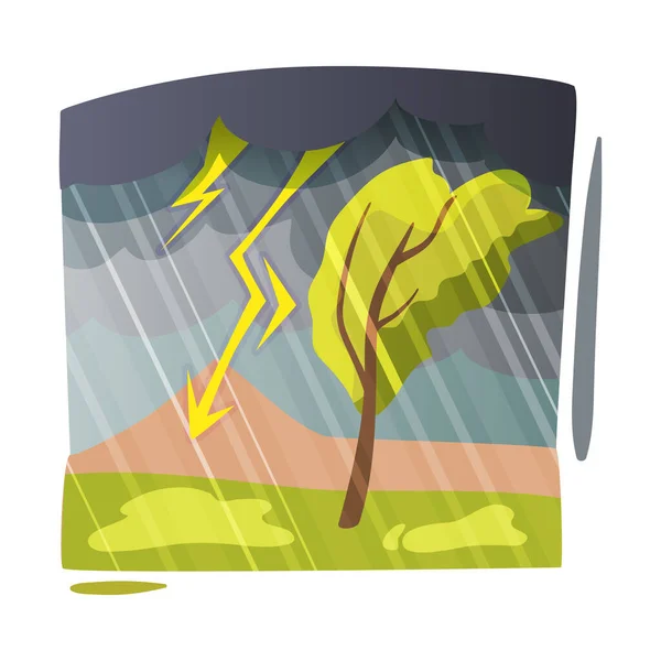 Natural Disaster Composition — Stock Vector