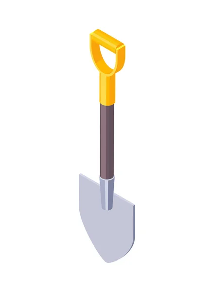 Shovel Isometric Icon — Stock Vector