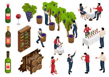 Şarap Isometric Set