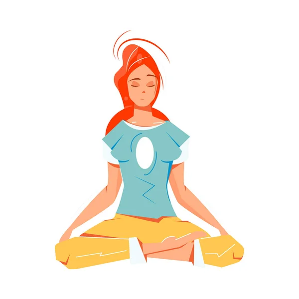 Lotus Position Icon — Stock Vector