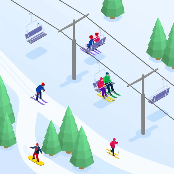 Vintersport illustration — Stock vektor