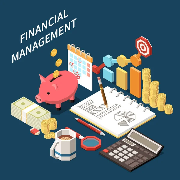 Склад фінансового менеджменту — стоковий вектор