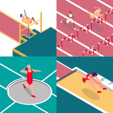 Sporcu Atletizm Meydanı Kompozisyonları