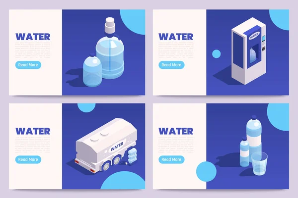 Juego de suministro de agua — Vector de stock