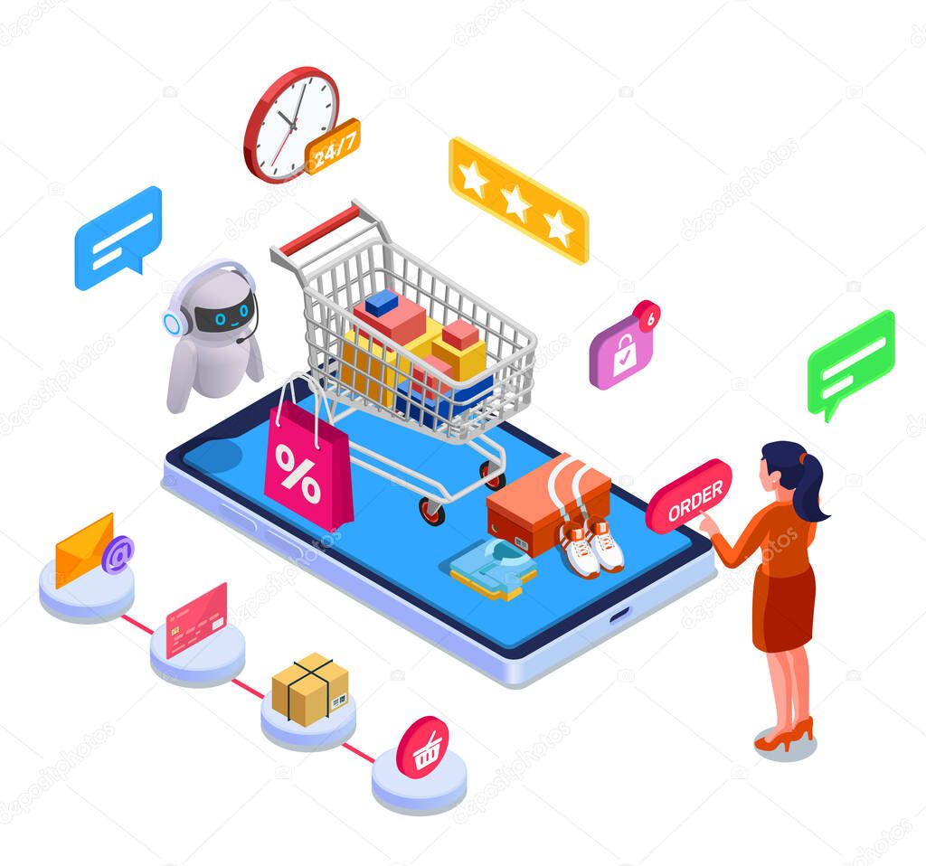 Shopping E-commerce Isometric