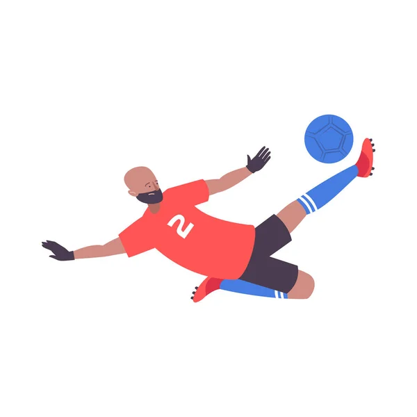 Футбольний гравець значок — стоковий вектор