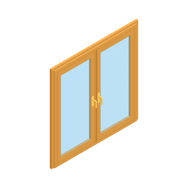 Icono de ventana isométrica — Vector de stock