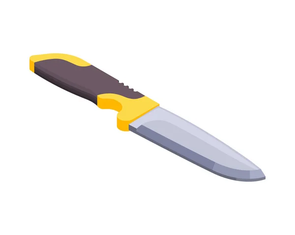 Ícone de faca isométrico — Vetor de Stock