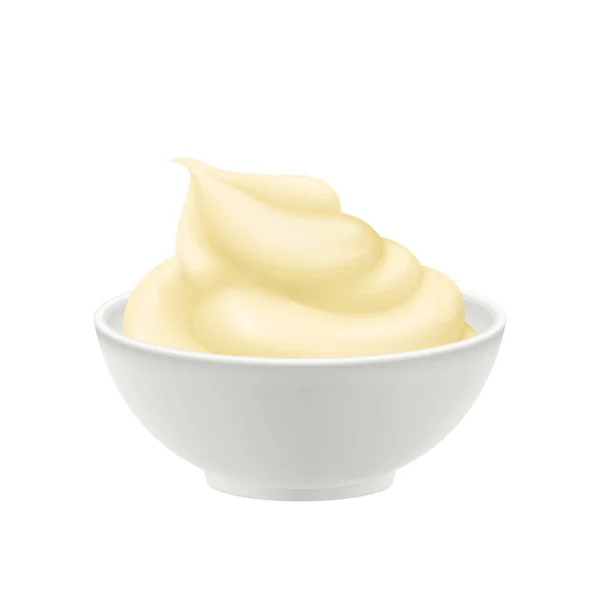 Mayonnaise skål illustration — Stock vektor