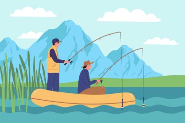 Balıkçı Düz Rengi Arkaplanı