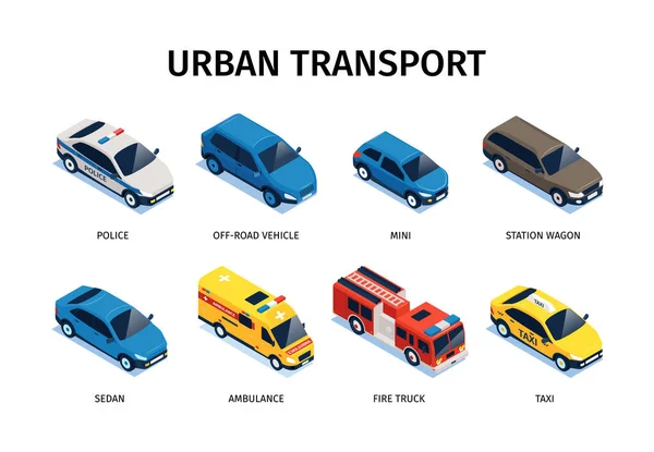 Urban Public Transport Collection — Stock Vector