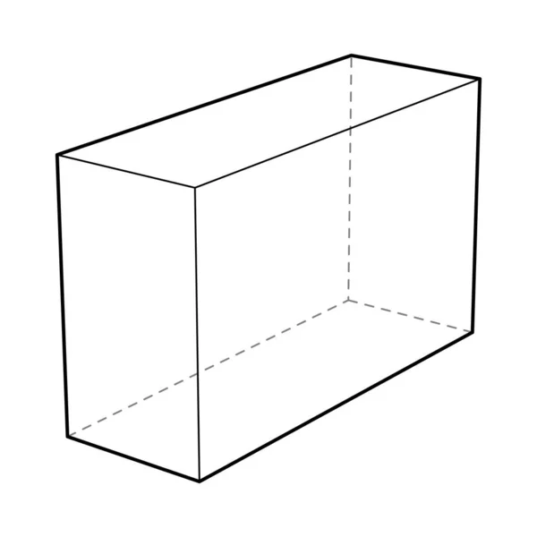 Cuboid Stereometric Shape Composition — Stock Vector