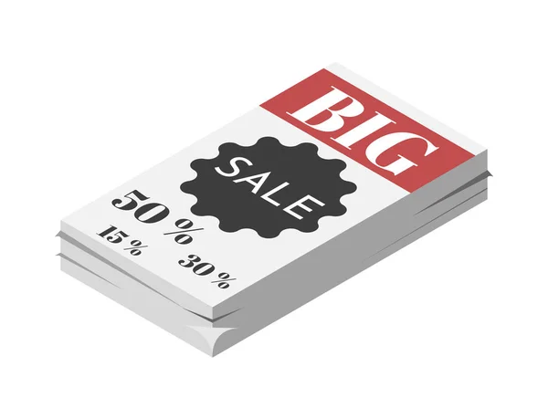Big Sale Leaflets Composition — Stockový vektor