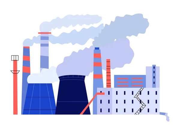 Composición de la contaminación de la planta ahumada — Vector de stock