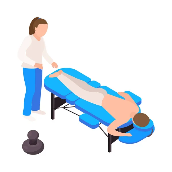 Composição de Assistência de Massagem Terapia — Vetor de Stock