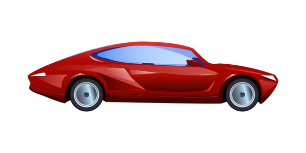 Red Fastback Car Composition — Stockový vektor