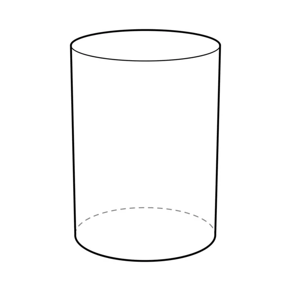 Composition de forme stéréométrique de cylindre — Image vectorielle