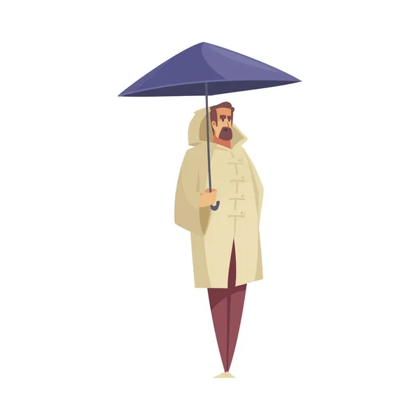 Yağmurlu Hava Adamı Kompozisyonu — Stok Vektör