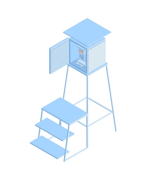 Samenstelling van de doos met meteorologische apparatuur — Stockvector