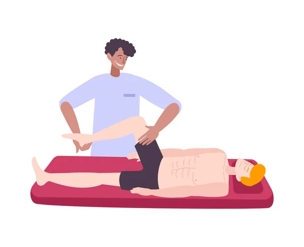 Fitness Stretching Assistance Composición — Vector de stock