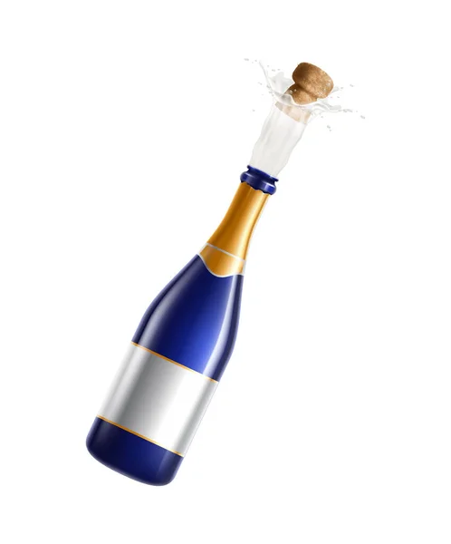 Blue Label Champagne Composición — Archivo Imágenes Vectoriales